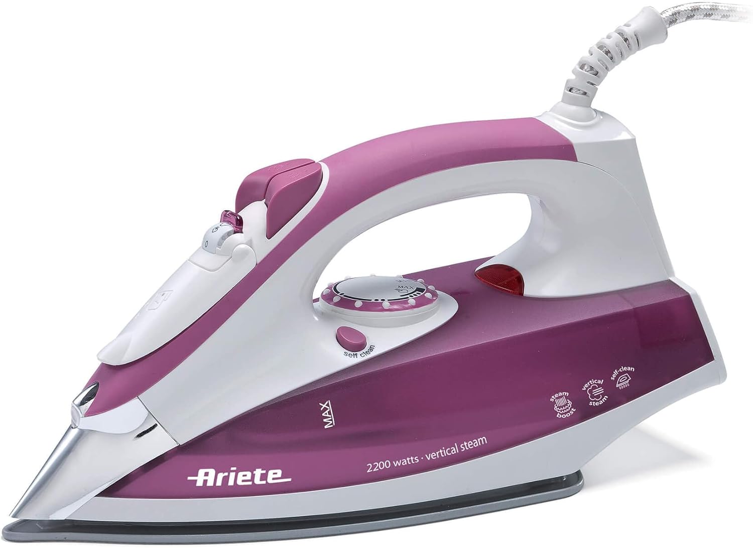 اتو بخار آریته ایتالیا ARIETE 6232 - کفی سرامیکی - سفید بنفش